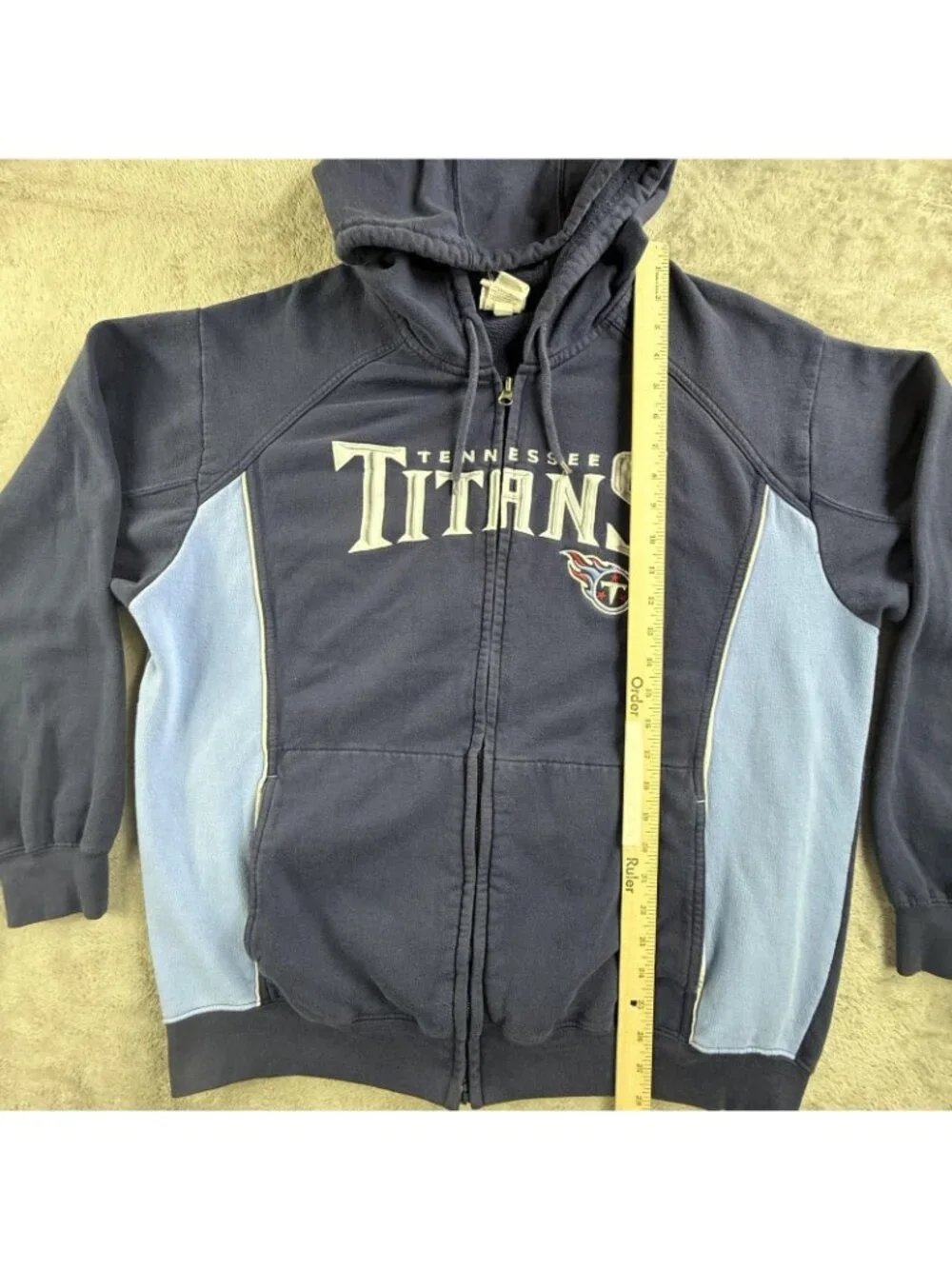 Vintage Tennessee Titans Hoodie Sweatshirt Mens Large Full Zip NFL Football - Picture 10 of 13